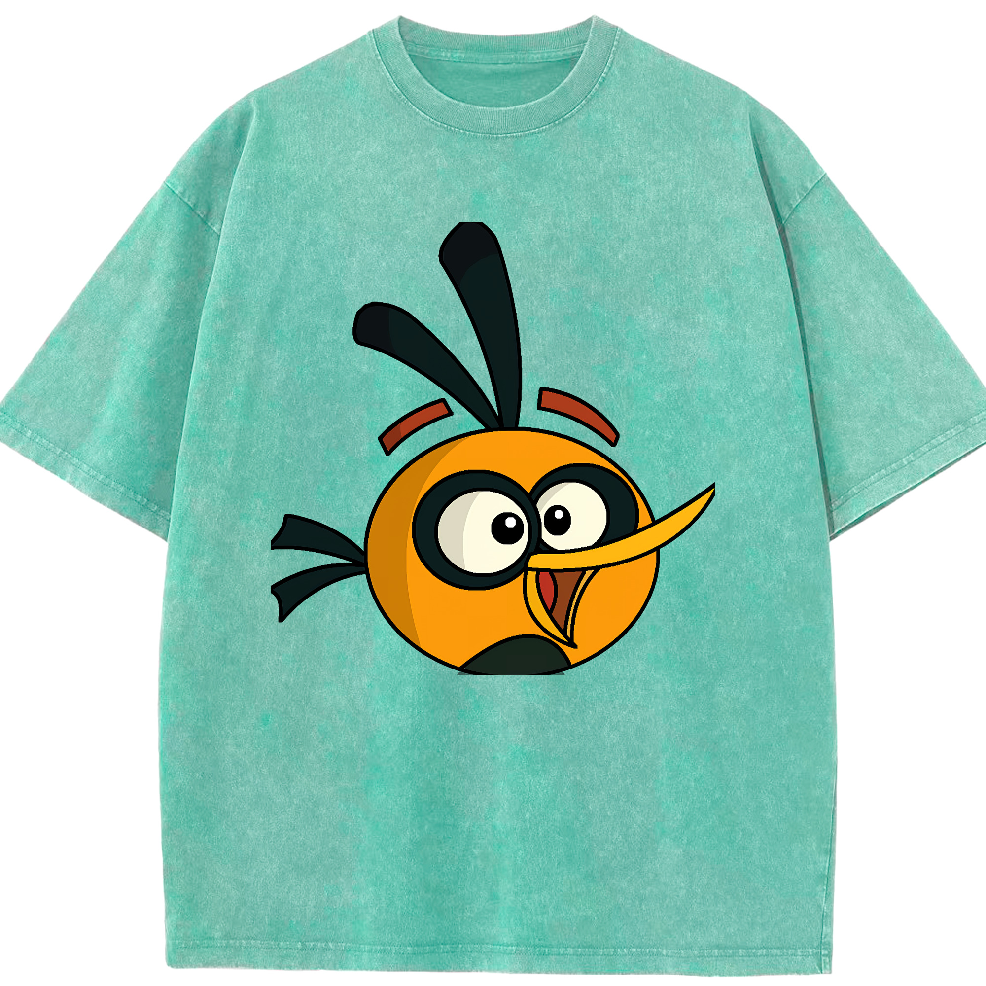 （画像用） Angry Birds アングリーバード 綿100% ヴィンテージ風 半袖Tシャツ（フロントプリント）